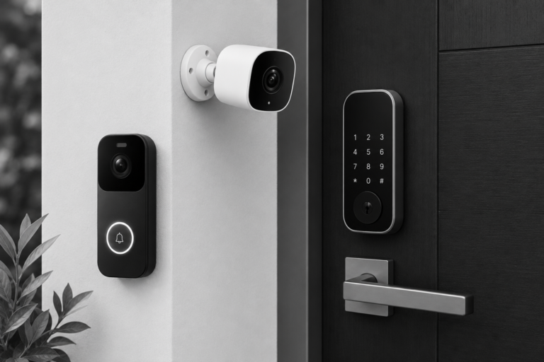 Best smart home security devices for homeowners including cameras, smart locks, video doorbells, and alarm systems