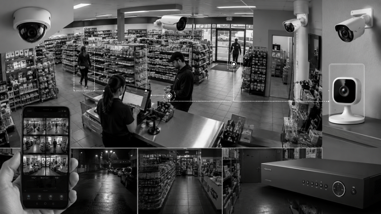 Budget security camera systems protecting a small retail shop in 2026