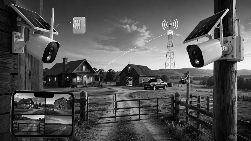 Best cellular security cameras monitoring a remote property using a 4G LTE connection without Wi-Fi