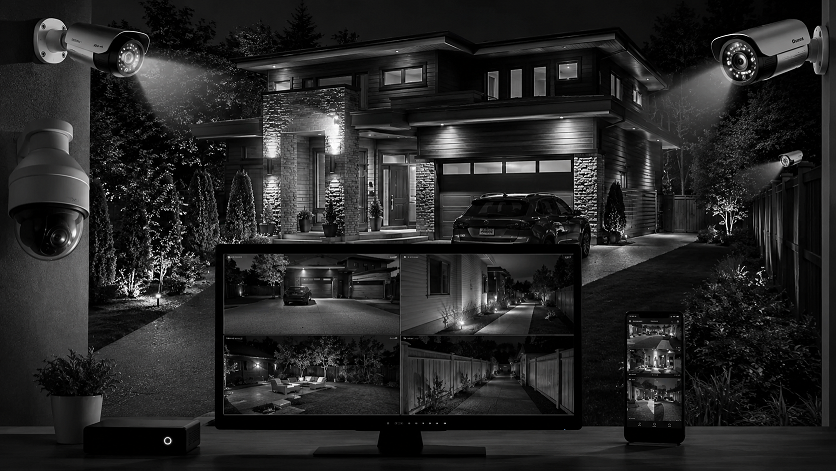 Best night vision security cameras protecting a modern home with clear nighttime surveillance