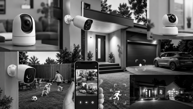 Affordable REOLINK security cameras under $100 protecting a modern home