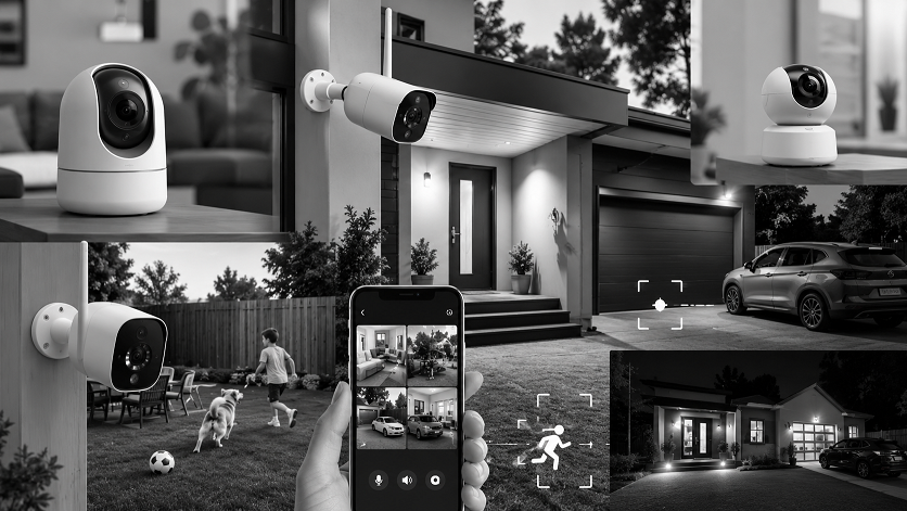 Affordable REOLINK security cameras under $100 protecting a modern home