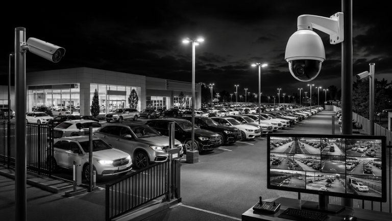 Best security cameras protecting a car dealership with outdoor vehicle surveillance