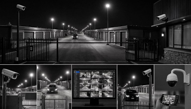 Best security cameras protecting a self-storage facility with 24/7 commercial surveillance