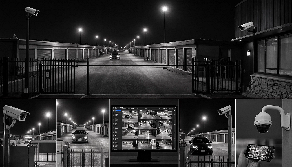 Best security cameras protecting a self-storage facility with 24/7 commercial surveillance