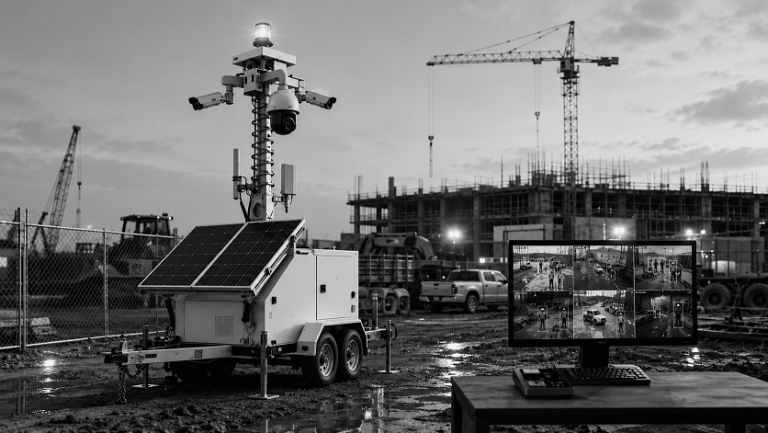 Best security cameras installed on a trailer-mounted mobile surveillance unit