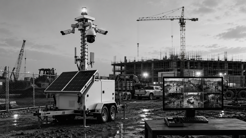 Best security cameras installed on a trailer-mounted mobile surveillance unit